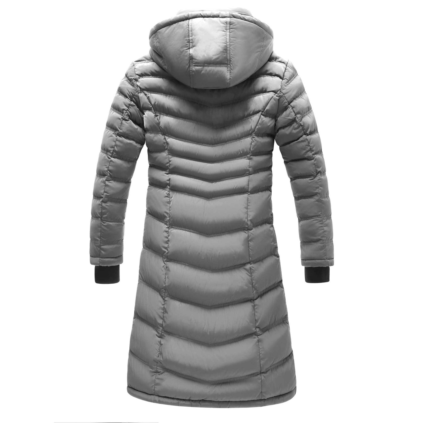 Women's warm maxi vegan winter coat ELORA thermal puffer jacket 40-inch length