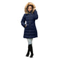 ELORA Parka Mid Length Womens Winter Coat Fur Trim Hood