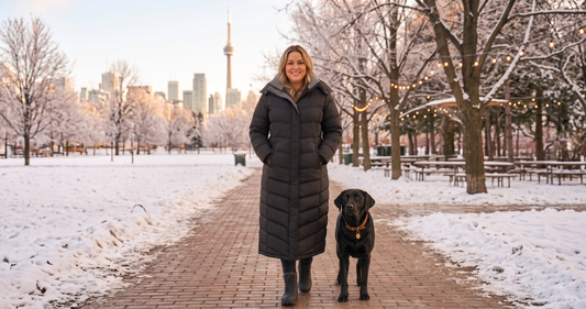 Women Full Length Puffer Coat with hood and contrast grey detailing Plus size 