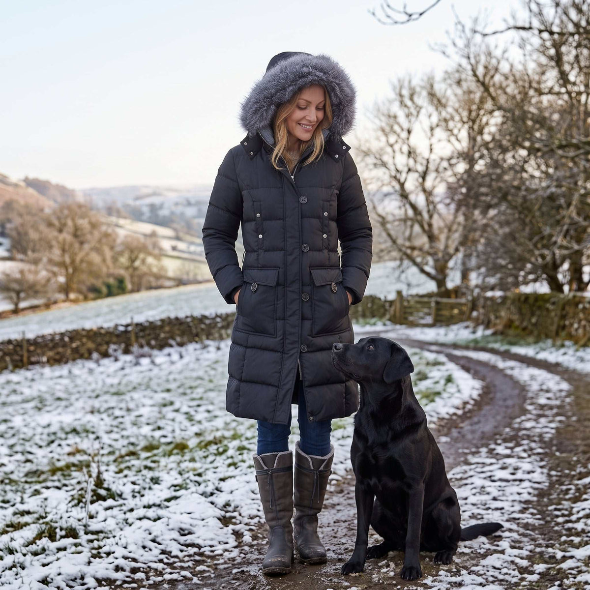 Womens Mid-Length Vegan Down Winter coat | Technical Parka by ELORA