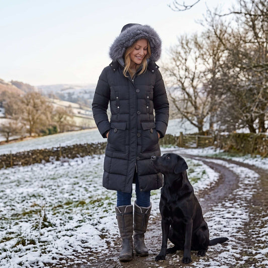 Womens Mid-Length Vegan Down Winter coat | NYC Technical Parka by ELORA