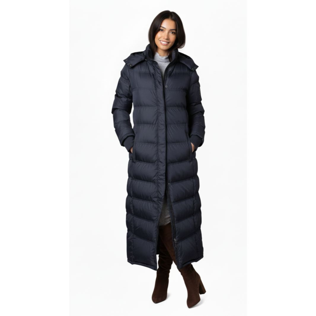 Elora Wool Blanket Stitch Belted Longline Coat Black Manière