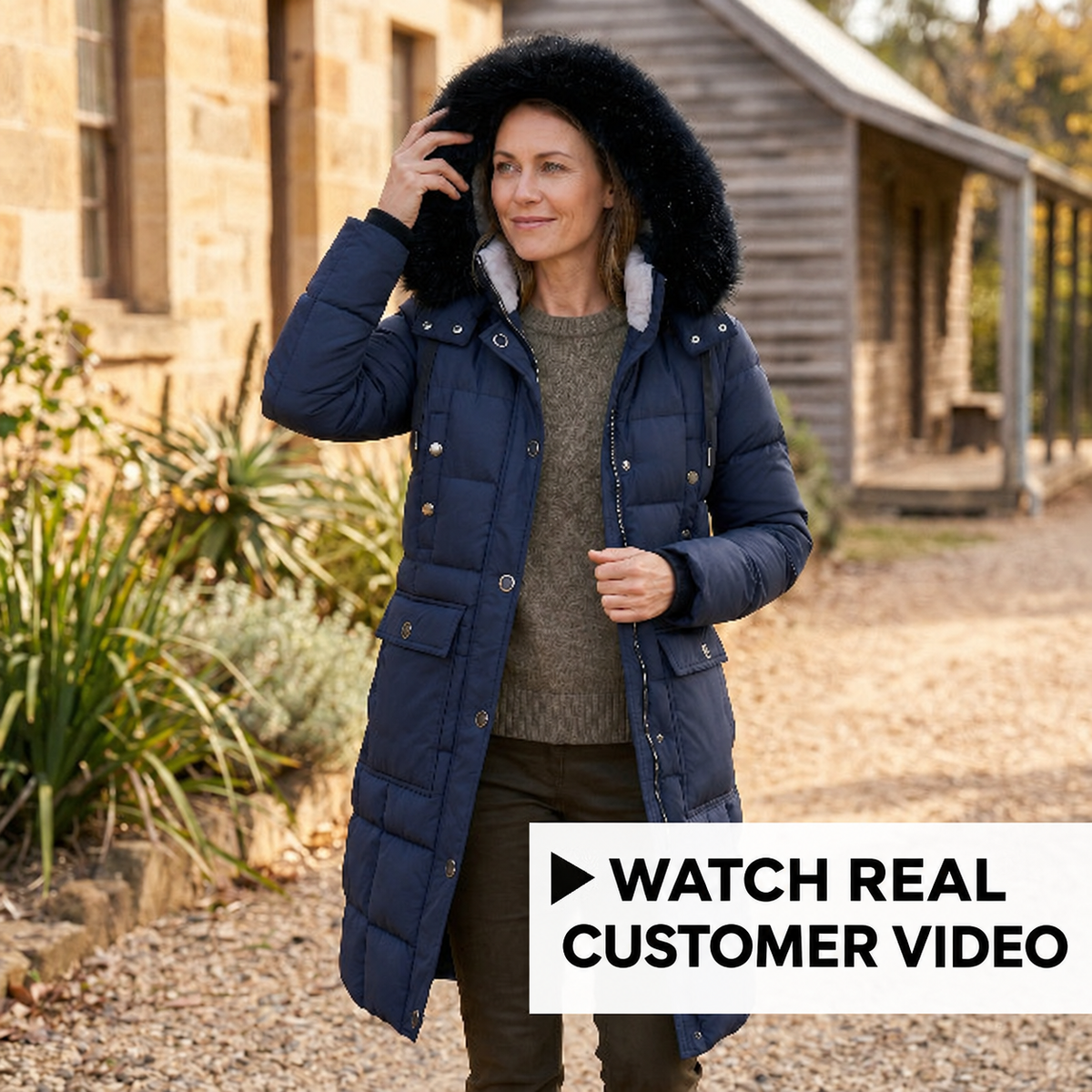 Technical demonstration of the ELORA 2566-8 Upgraded Utility Parka. Featuring knit rib cuffs with thumbholes, 7 functional smart pockets, and a dual-secure detachable faux-fur hood. High-density vegan insulation and polar fleece lining designed for the Australian winter by NYC specialists since 1992.