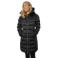 Mid Length Ladies Coat with Faux Fur Lining