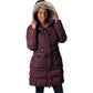 ELORA Women's Winter Vegan Down Puffer Parka Mid Length Cargo Seven Pocket Coat Faux-Fur Trim