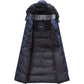 Women's heavyweight winter coat with detachable faux fur hood, fleece lining, and multiple pockets.