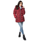 Women's Short Coat Puffer with Faux-Fur Detachable Hood