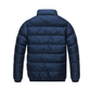 Mens puffer Jacket, heavy quilt winter coat, water-resistant bomber.