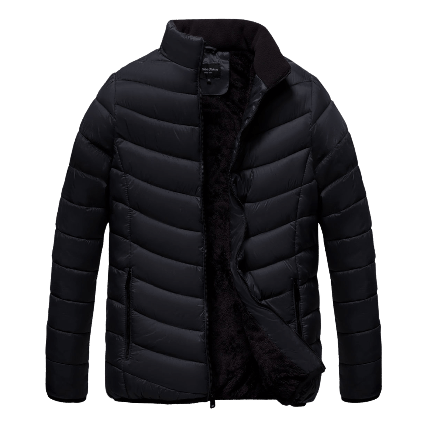 Men's classic Puffer bomber jacket with faux fur lining