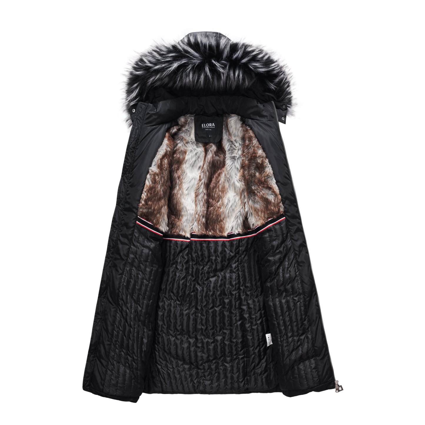 Women's Winter Coat Long and Slimming Warm Parka Jacket with Removable Faux Fur Hoodie,