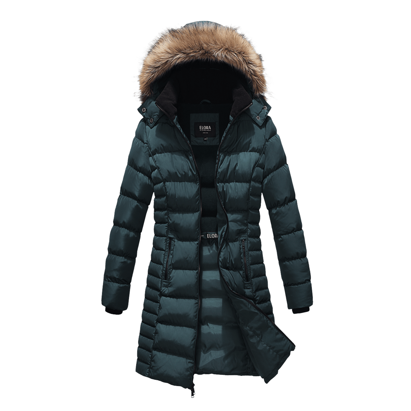 Mid Length Women's Winter Coat with Fleece Lining