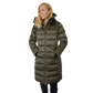 Mid Length Ladies Coat with Faux Fur Lining