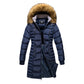 Mid Length Women Winter Coat with Fleece Lining and Fur Trim Hood