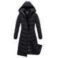 ELORA Women's  Full Length Puffer Coat with Hood and Fleece Lining