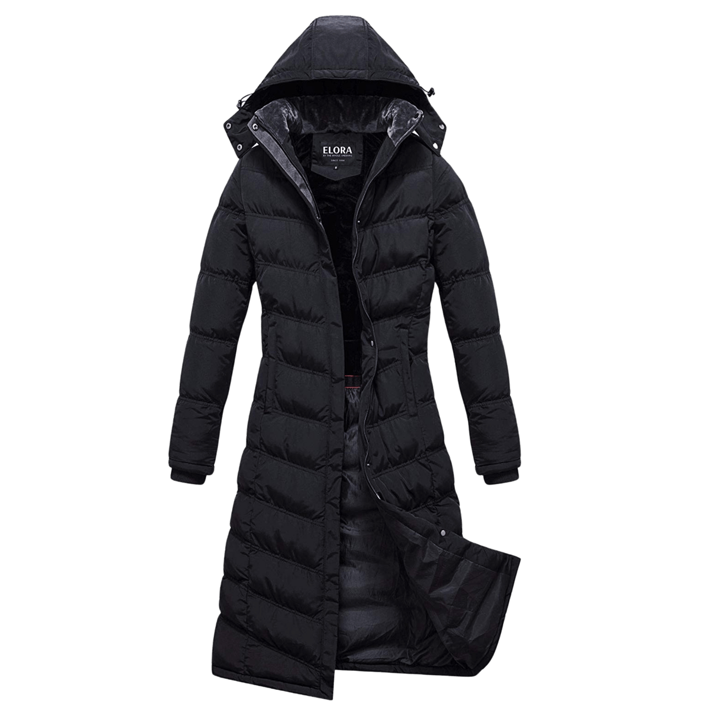 ELORA Heavyweight Vegan Winter Coat for Women - Fleece Lining, Water-Resistant, Hood