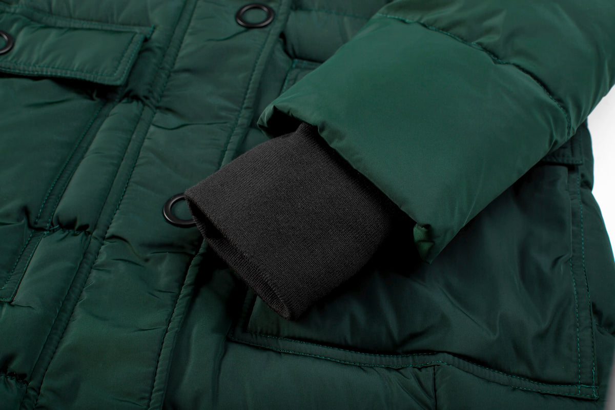 Rib-knit inner cuff